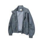 Street Retro Biker Leather Jacket for Men,  Loose Fit with Crinkled Sleeve Design eprolo