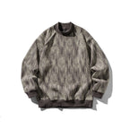 Dyeing Color-blocked Loose Long Sleeve Mock Neck Sweatshirt Men eprolo