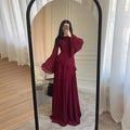 Elegant Round Neck Fitted Long Sleeve Dress in Pure Desire Style eprolo