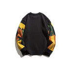 Jacquard round neck sweater loose knit sweater for men eprolo