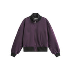 Jacket with Stand Collar and Clean Fit Short Baseball Style for Men and Women eprolo