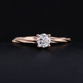Cultured Diamond Ring, Elegant Diamond Engagement Ring, Non-Tarnishing 18K Gold Lab-Grown Diamond Ring eprolo