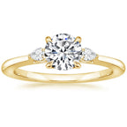 Fashion Luxury Three-Stone Diamond Ring 1 Carat Wedding Ring S925 Sterling Silver Plated 18K Gold Lab-Grown Diamond Ring for Women eprolo