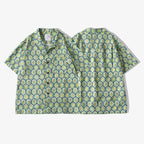 Bubble gauze printed Hawaiian Cuban collar short sleeved shirt for men eprolo
