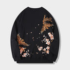 National trend phoenix embroidery long-sleeved sweatshirt men autumn and winter trendy brand loose round neck jacket eprolo