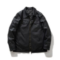 PU Leather Jacket Men Autumn Winter Light Business Turn-down Collar Thickened Padded Motorcycle Leather Jacket Padded Jacket Men eprolo