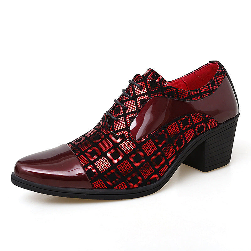 Sharp pointed leather shoes for men height increasing leather shoes for youth trendy British style small leather shoes for men eprolo