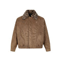 Leopard suede jacket with cotton jacket for men eprolo