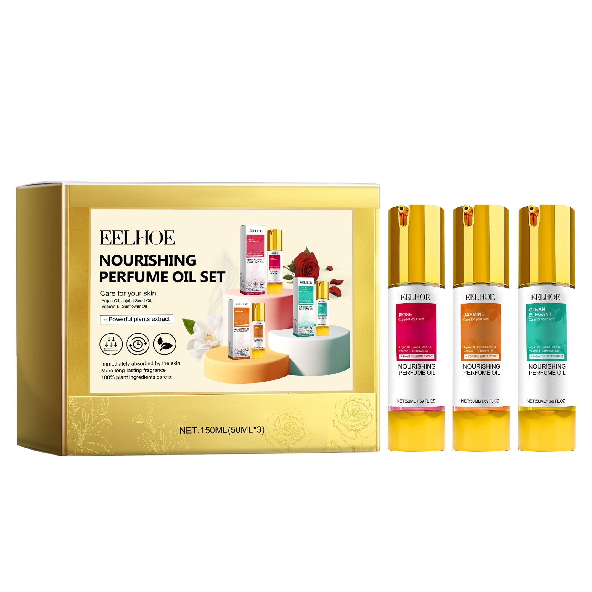 Women's Fresh Charm Perfume Set Women's Fresh Fragrance Lasting Light Scent Fresh Flower Fruit Scent eprolo