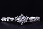 Cultured Diamond Ring, Elegant Diamond Engagement Ring, Non-Tarnishing 18K Gold Lab-Grown Diamond Ring eprolo