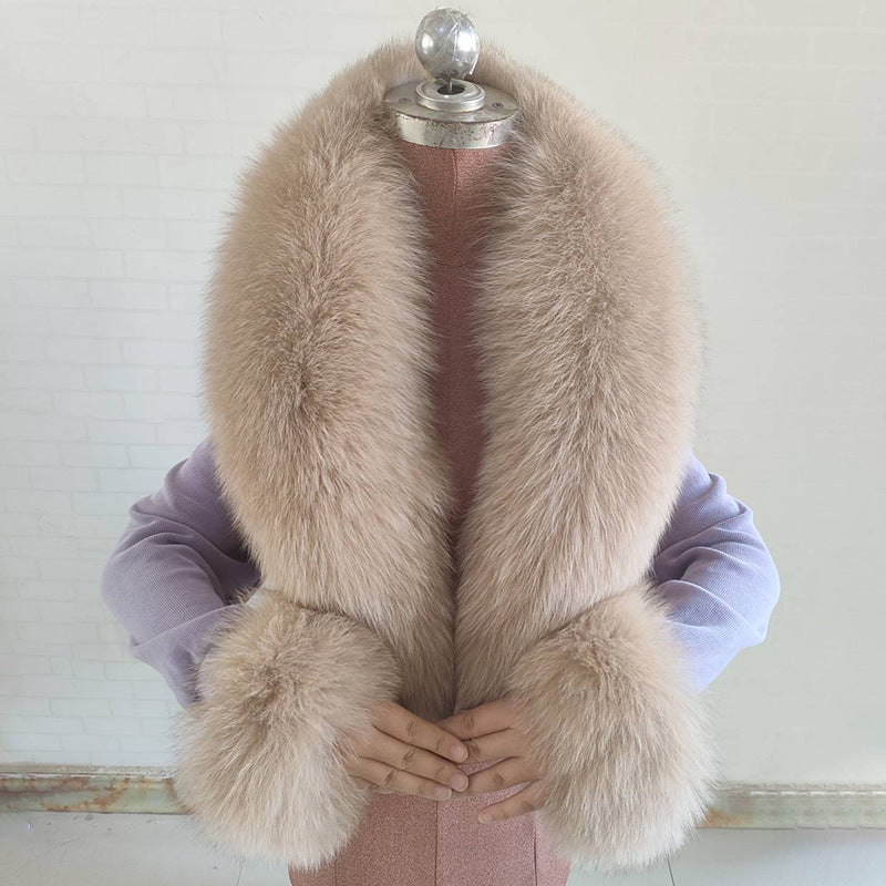 Real Fox Fur Horn Collar Fashion Fur Decorative Collar Jewelry eprolo