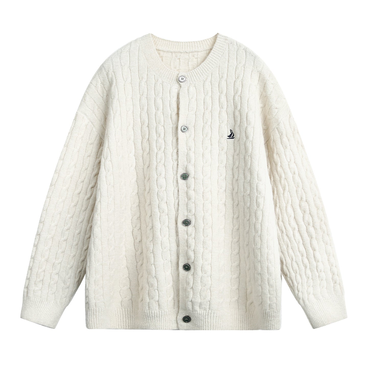 Loose twisted flower round neck sweater for men eprolo