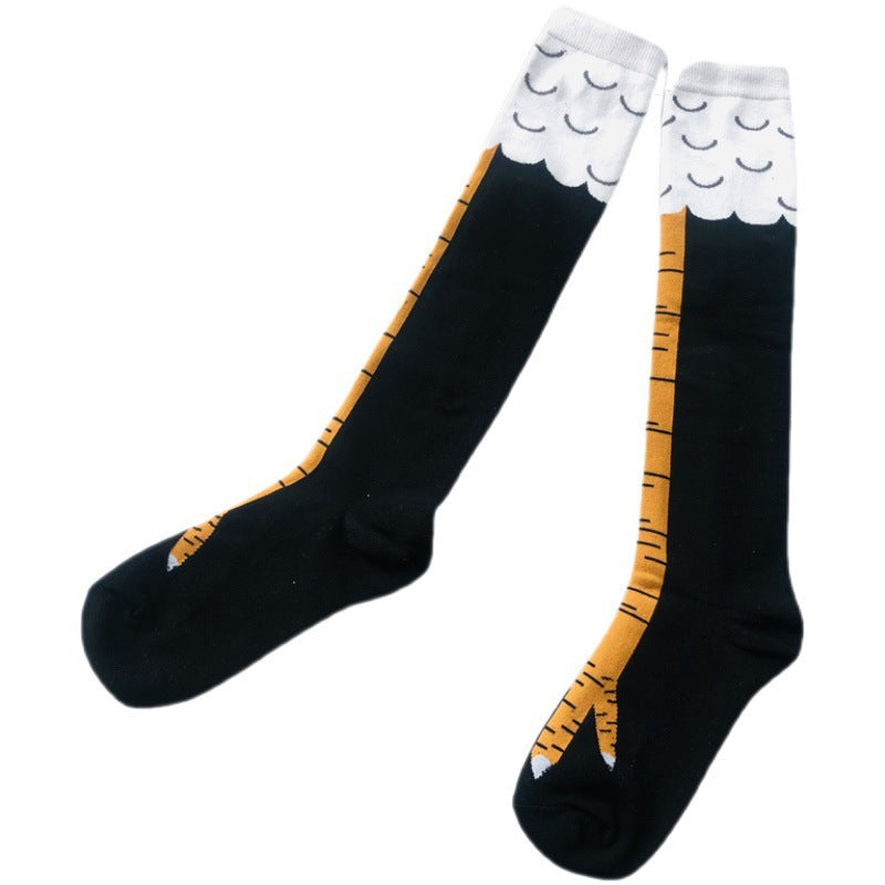 Chicken Claw Socks Women's Over Knee Socks Ostrich Pattern Knee Legs Chicken Feet Long Tube eprolo