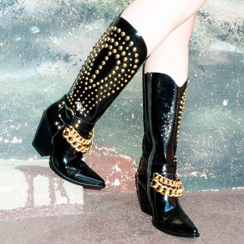 Veloria Punk Western Cowboy Boots for Women