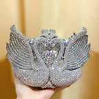Swan studded diamond dinner bag, banquet dress, full diamond bag eprolo