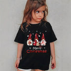 Combed Cotton New Christmas Children's Short Sleeve Girls' T-Shirt Kids Clothing Boys' Short Sleeve eprolo
