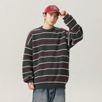 Striped round neck sweater for men eprolo