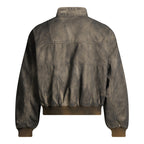 Style Streetwear Retro Tie-Dye Jacket for Men, Stand-Up Collar Pilot Jacket, High-End Edgy Short Coat eprolo