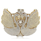 Swan studded diamond dinner bag, banquet dress, full diamond bag eprolo