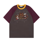 Fun Dog Applique Design Short Sleeve T-Shirt Men  Loose Fit Unisex Top eprolo
