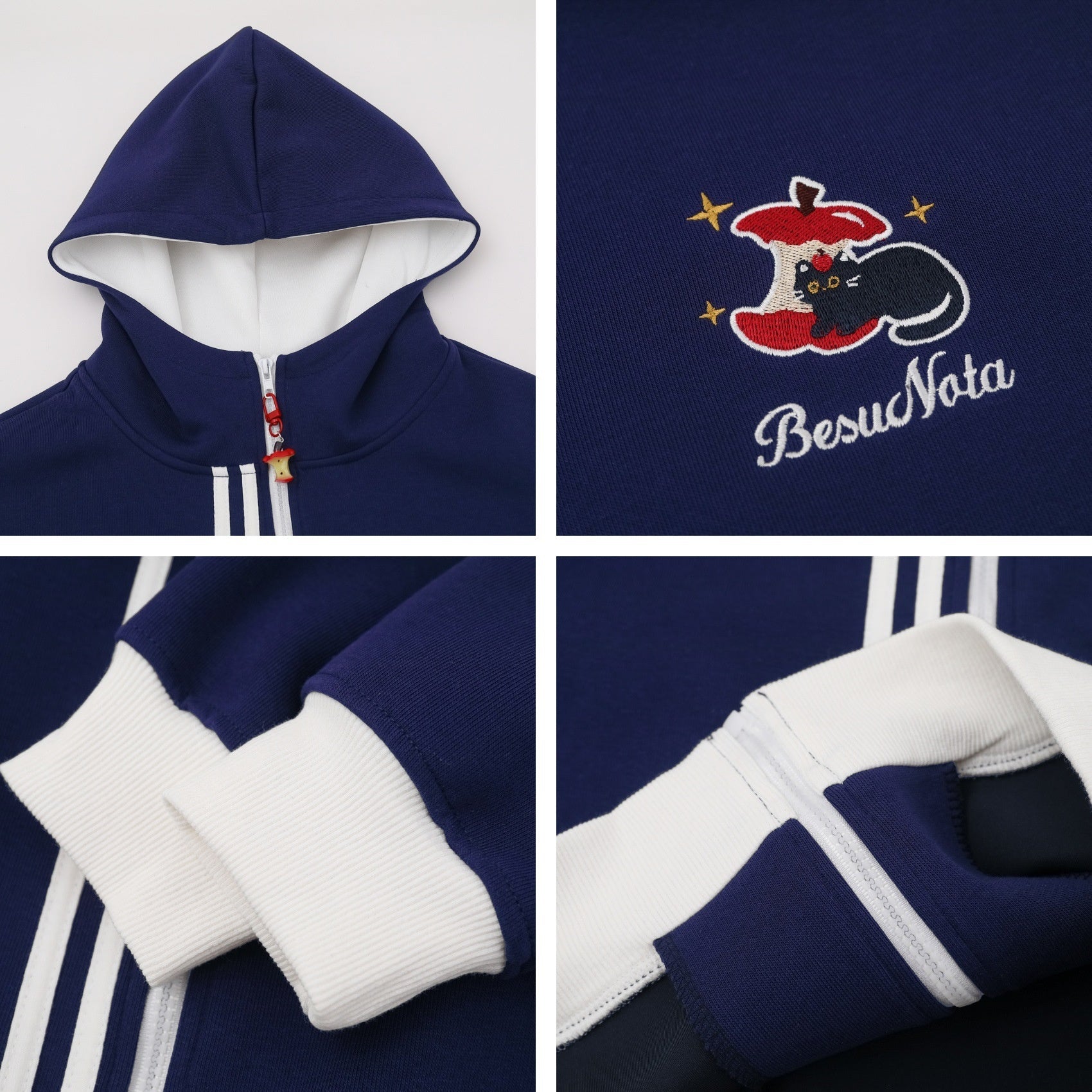 Apple Pendant Hooded Sweater for Men and Women, Loose Casual Jacket eprolo