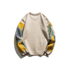 Jacquard round neck sweater loose knit sweater for men eprolo
