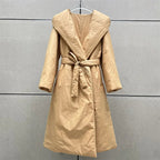 Women's coat with large collar and cotton coat eprolo