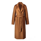 Autumn And Winter New Style Home Handmade Double-Sided Cloth Water Ripple Wool Coat Wool Cashmere Coat Women eprolo