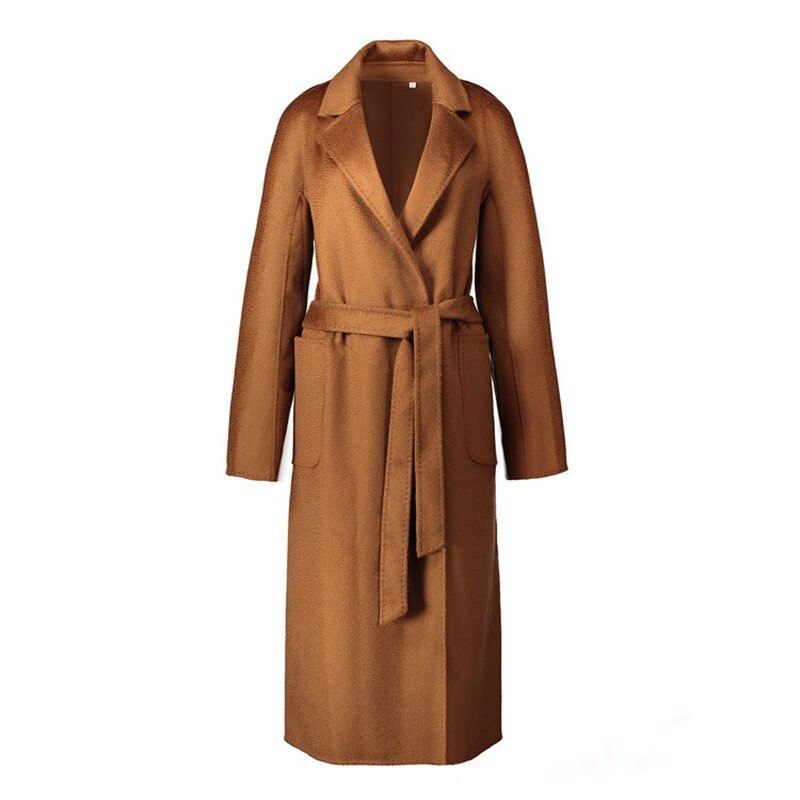 Autumn And Winter New Style Home Handmade Double-Sided Cloth Water Ripple Wool Coat Wool Cashmere Coat Women eprolo