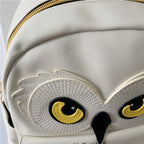 Cute Owl and Letter Casual Small Bag Women Girls Bag Beige PU Leather Backpack School Bag Shoulders Bag Gift eprolo