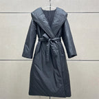 Women's coat with large collar and cotton coat eprolo