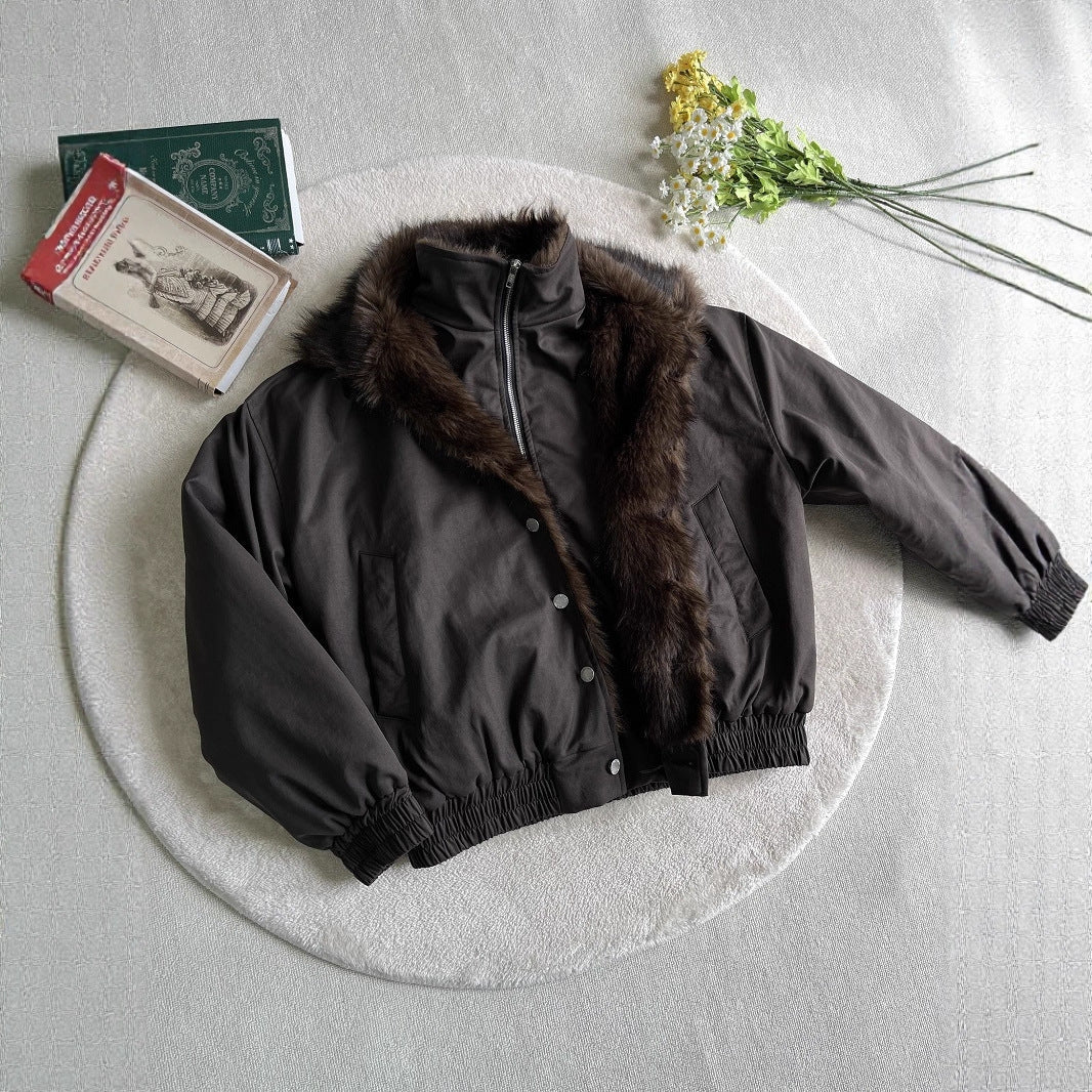 Cleanfit Double-Layer Faux Fur Collar Thickened Warm Winter Jacket for Men eprolo