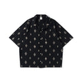 Cuban collar casual retro embroidered short sleeved shirt for men eprolo