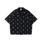Cuban collar casual retro embroidered short sleeved shirt for men eprolo