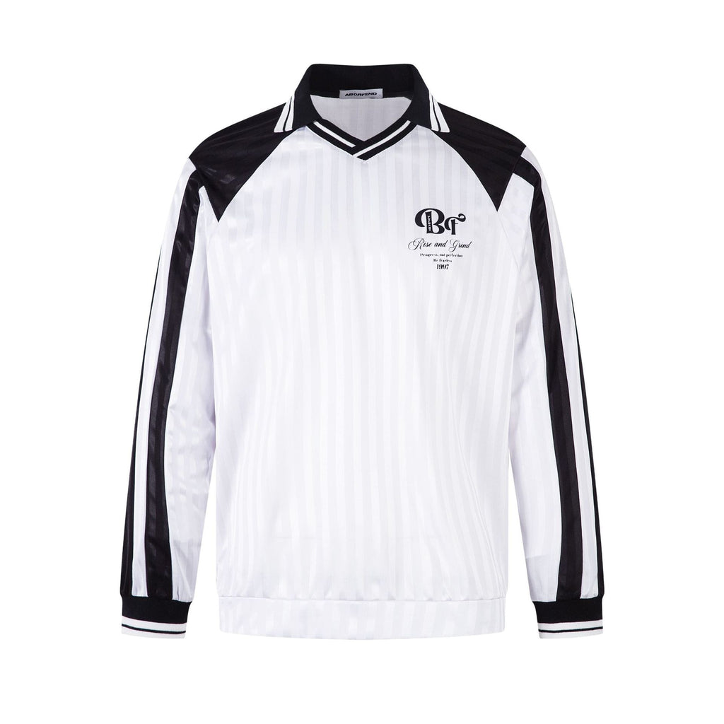 Loose striped T-shirt long sleeved sports shirt for men eprolo