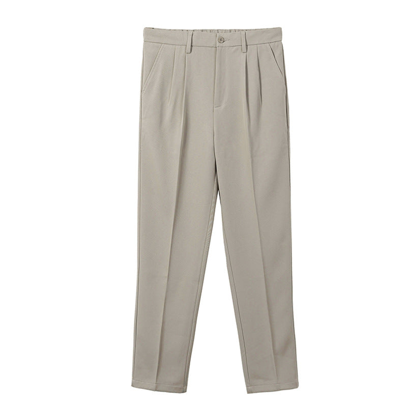Comfortable commuting ironless suit pants for men, straight leg wide leg casual shorts, loose fitting formal pants eprolo