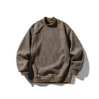 Dyeing Color-blocked Loose Long Sleeve Mock Neck Sweatshirt Men eprolo