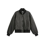 Jacket with Stand Collar and Clean Fit Short Baseball Style for Men and Women eprolo