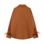 Feathered silk textured shirt eprolo