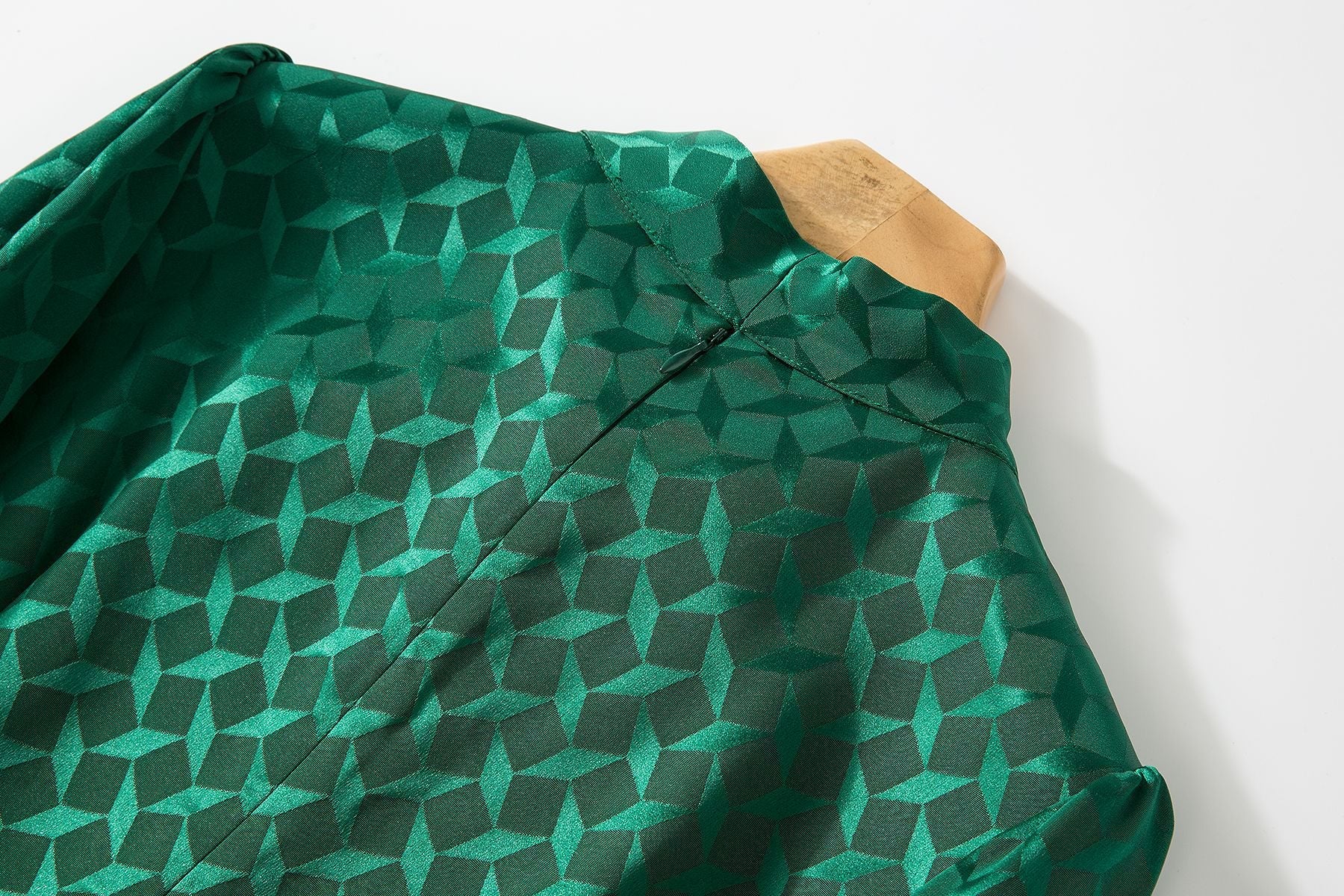 Spring And Summer New Quality Acetic Acid Jacquard Popular Green Slimming Large Swing Dress With Bow Women's Skirt eprolo