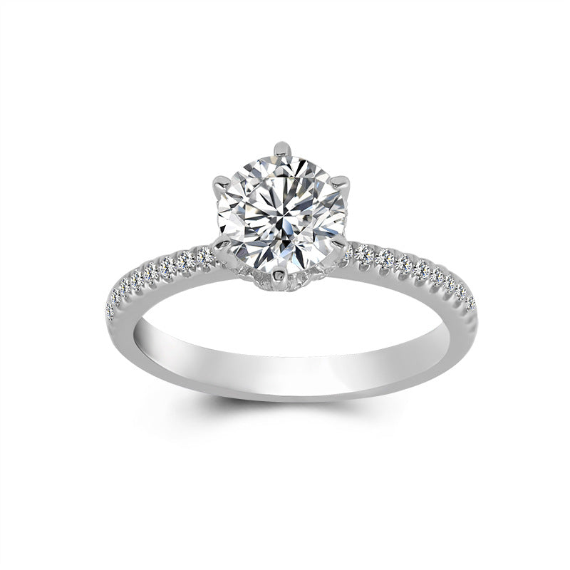 Cultured Diamond Ring, Elegant Diamond Engagement Ring, Non-Tarnishing 18K Gold Lab-Grown Diamond Ring eprolo
