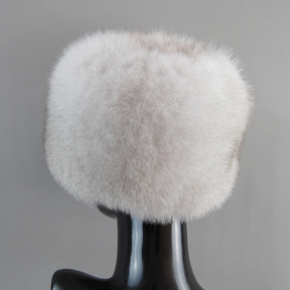 Fashion Real Fur Hats Winter Hats For Women Natural Fox Fur Beanies Real Fox Bomber Hat Fluffy Popular Russian Female Round Cap eprolo