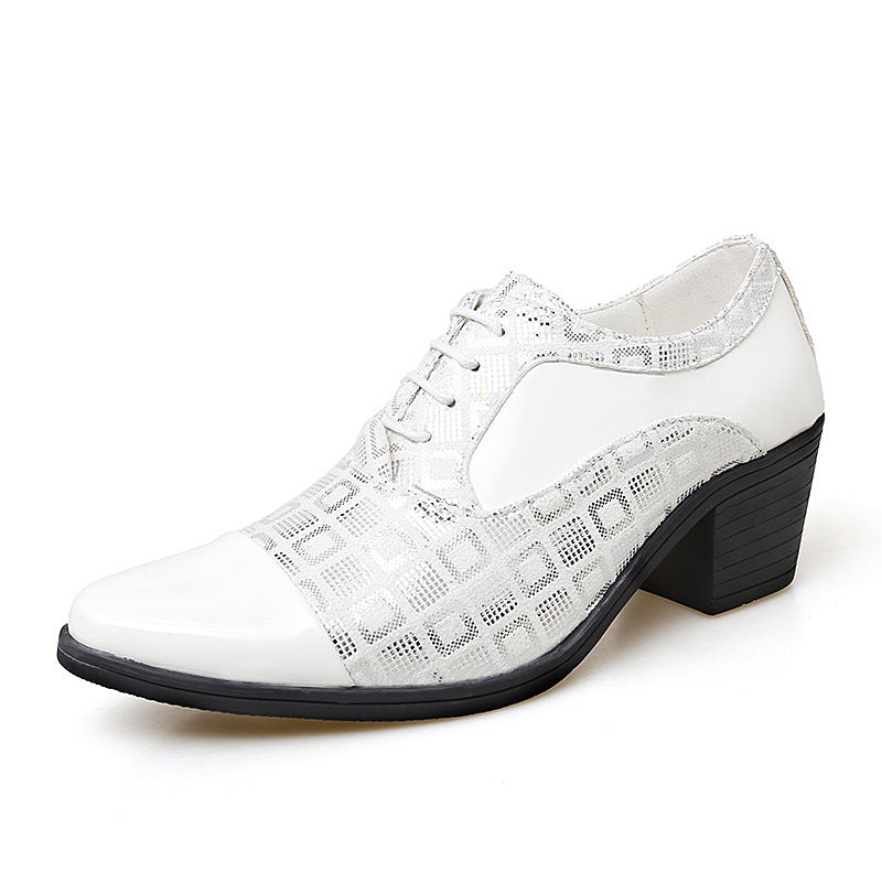 Sharp pointed leather shoes for men height increasing leather shoes for youth trendy British style small leather shoes for men eprolo