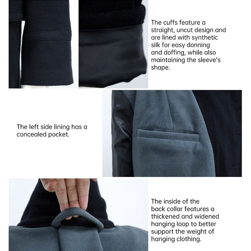 Replica Soviet Navy M69 Officer's Winter Overcoat - Black 12-Button Wool Melton Long Coat eprolo