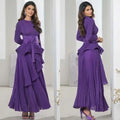 Wrinkled Irregular Lantern Skirt+Long Swing Skirt Set New Solid Color Two Piece Set eprolo