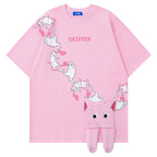 Short Sleeve T-Shirt Pink Couple Edition Summer Half Sleeve for Men eprolo