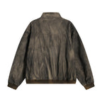 Style Streetwear Retro Tie-Dye Jacket for Men, Stand-Up Collar Pilot Jacket, High-End Edgy Short Coat eprolo
