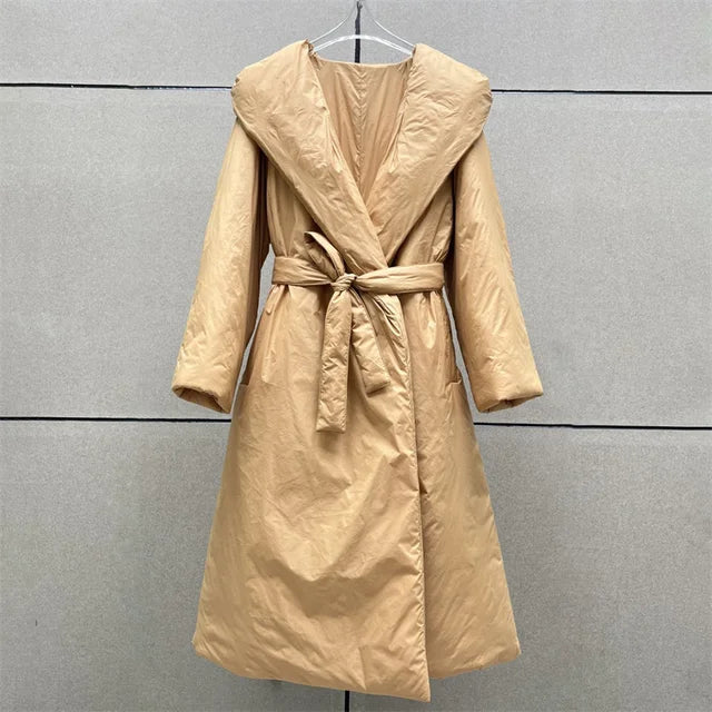 Women's coat with large collar and cotton coat eprolo