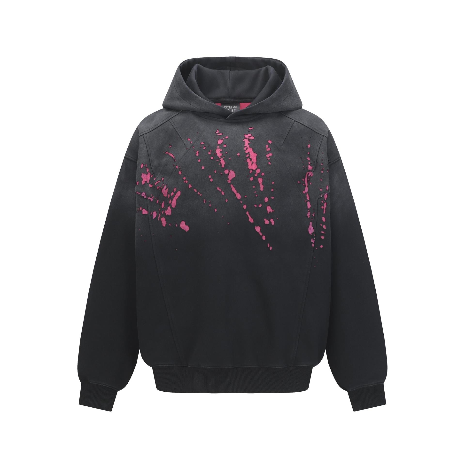 Splashing ink spliced hooded sweatshirt for men and women eprolo