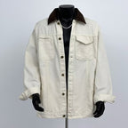 Color blocking patchwork denim workwear jacket for men in spring and autumn eprolo